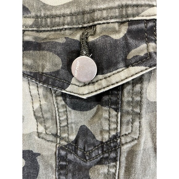 Jou Jou Military Style‎ Camo Jacket Silver Buttons. Flap & Side Pockets Wm Sz SM - Picture 4 of 8